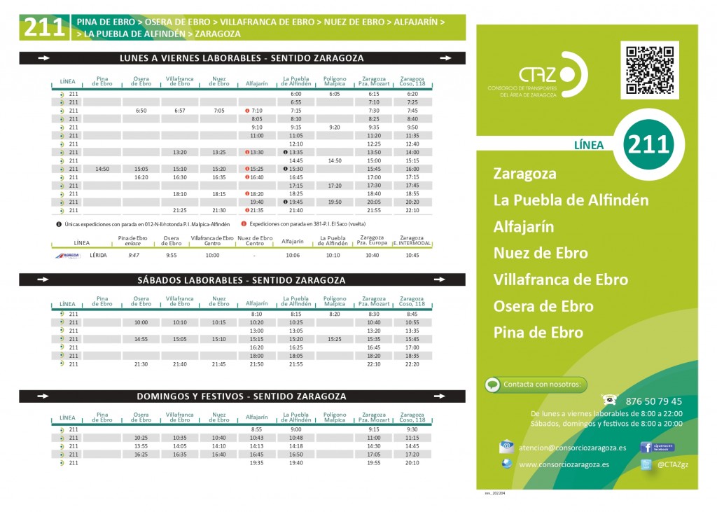 Horario de autobuses 1